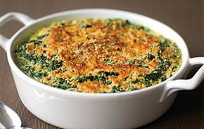Paternit Oggi - ricetta per un piatto unico:  gratin di spinaci